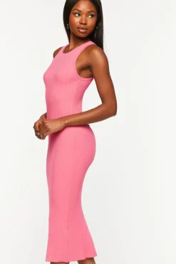 Ribbed Knit Midi Tank Dress