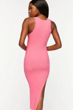 Ribbed Knit Midi Tank Dress