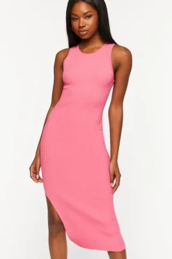 Ribbed Knit Midi Tank Dress
