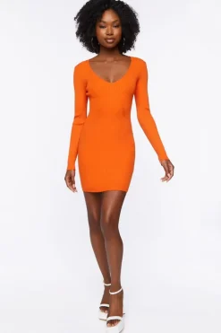 Ribbed Knit Mini Dress