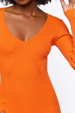 Ribbed Knit Mini Dress