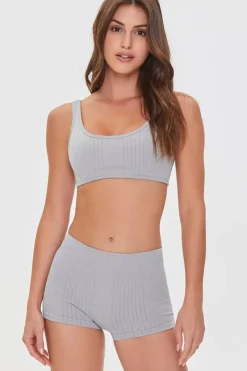 Ribbed Knit Seamless Shorts