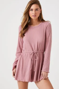 Ribbed Lettuce-Edge Romper