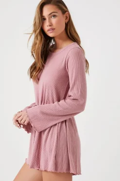 Ribbed Lettuce-Edge Romper