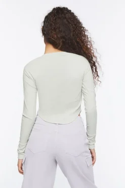 Ribbed Long-Sleeve Top