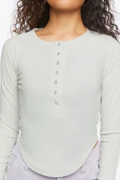 Ribbed Long-Sleeve Top