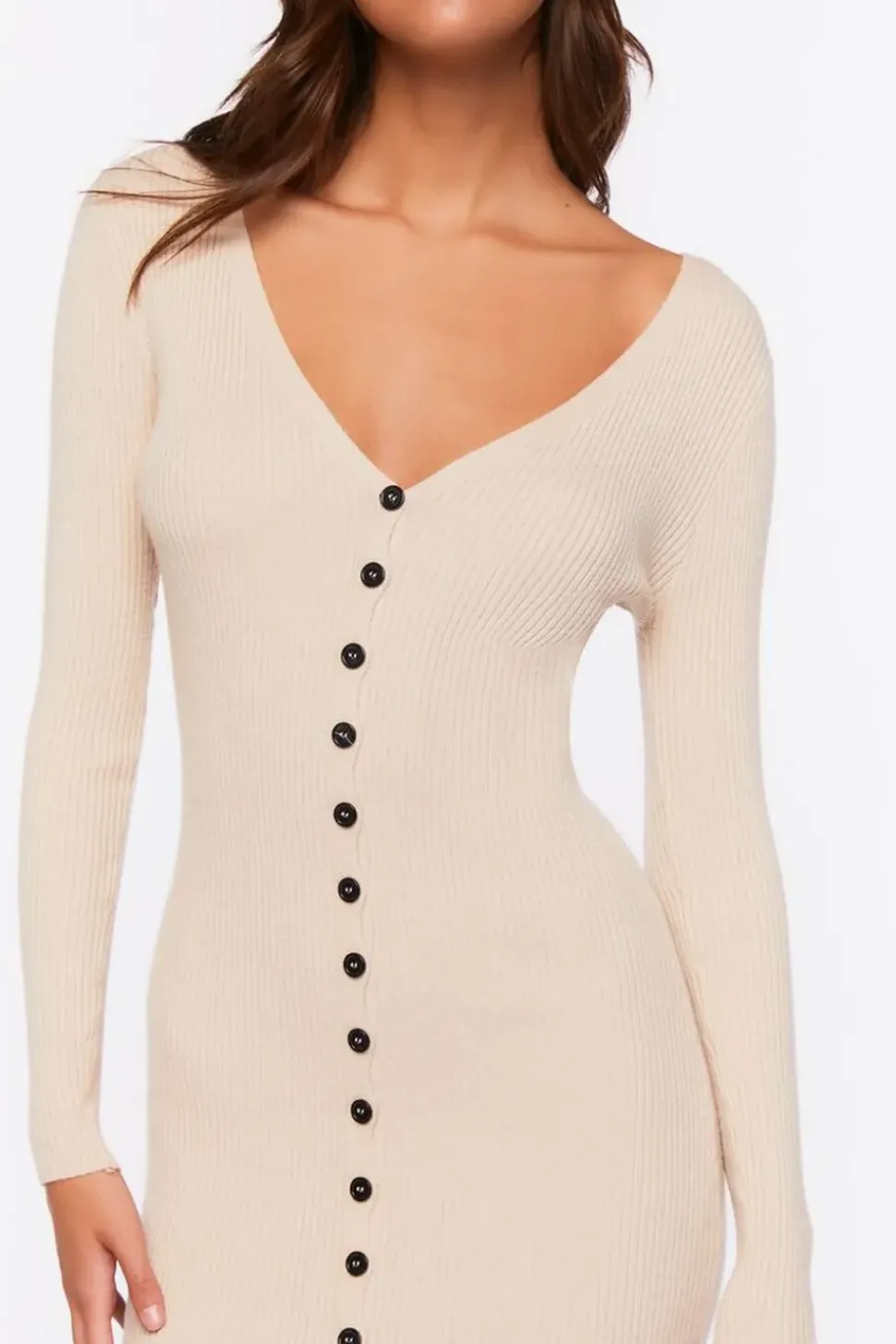 Ribbed Midi Sweater Dress