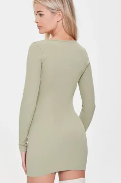 Ribbed Mini Bodycon Dress