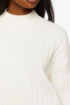 Ribbed Mock Neck Sweater