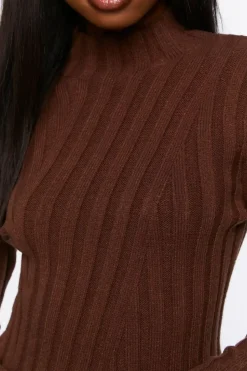 Ribbed Mock Neck Sweater