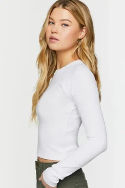 Ribbed Raglan-Sleeve Top