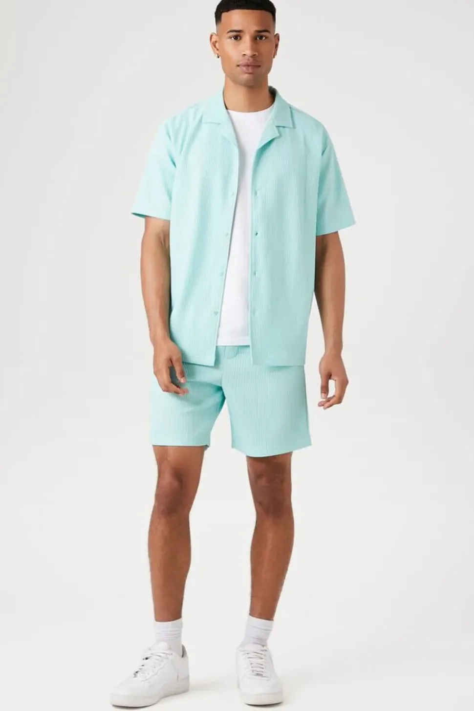 Ribbed Short-Sleeve Shirt