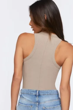 Ribbed Sleeveless Bodysuit
