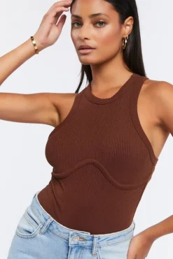 Ribbed Sleeveless Bodysuit