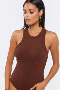 Ribbed Sleeveless Bodysuit