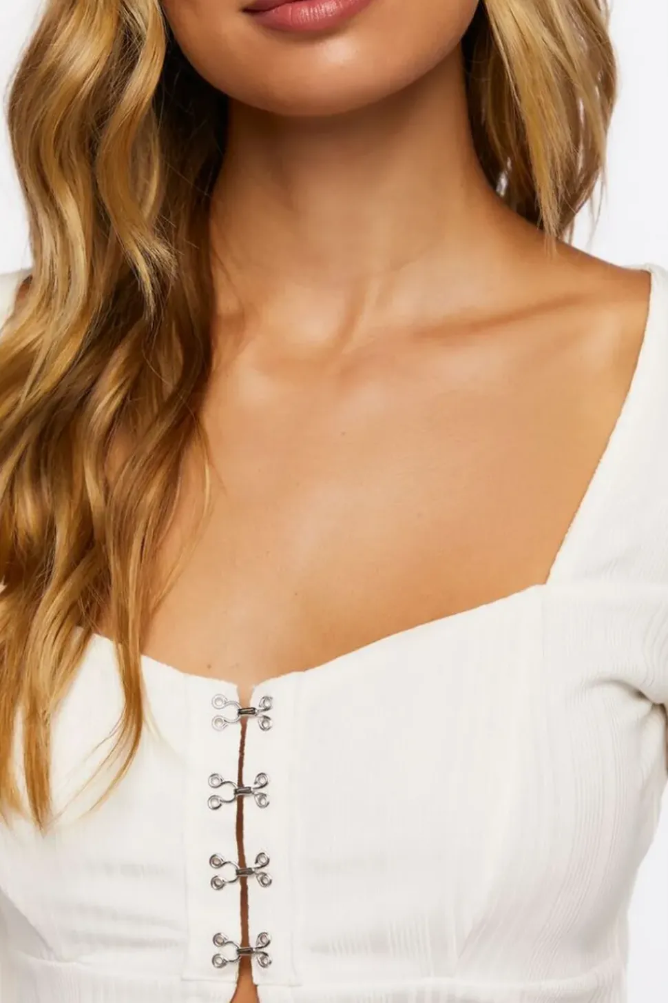 Ribbed Split-Hem Crop Top
