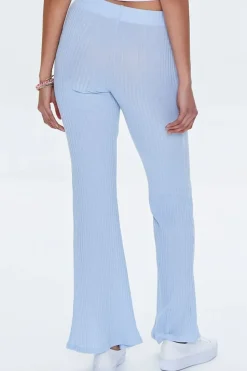 Ribbed Split-Hem Pants