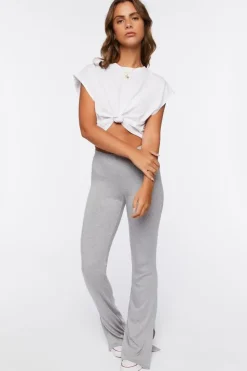 Ribbed Straight-Leg Pants