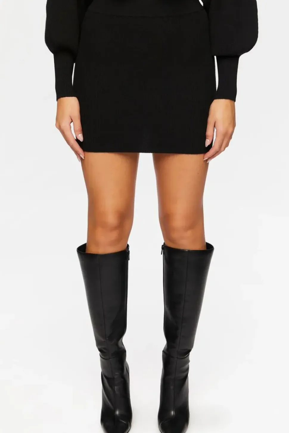 Ribbed Sweater & Mini Skirt Set