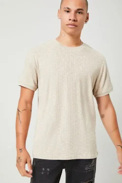 Ribbed Textured Melange Tee