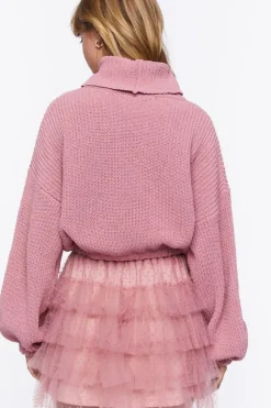Ribbed Turtleneck Sweater