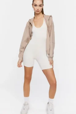 Ribbed Zip-Up Hoodie