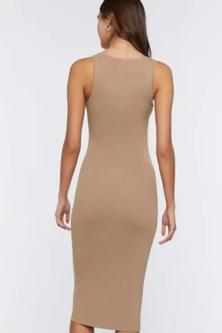 Rib-Knit Bodycon Midi Dress