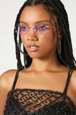 Rimless Drip Lens Sunglasses