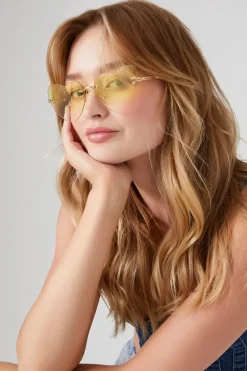 Rimless Heart-Shaped Sunglasses
