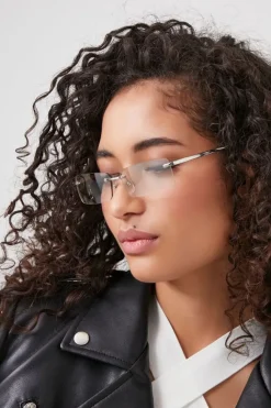 Rimless Rectangular Sunglasses