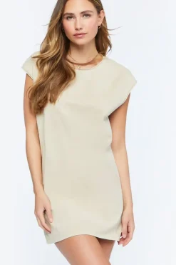 Rolled Mini T-Shirt Dress