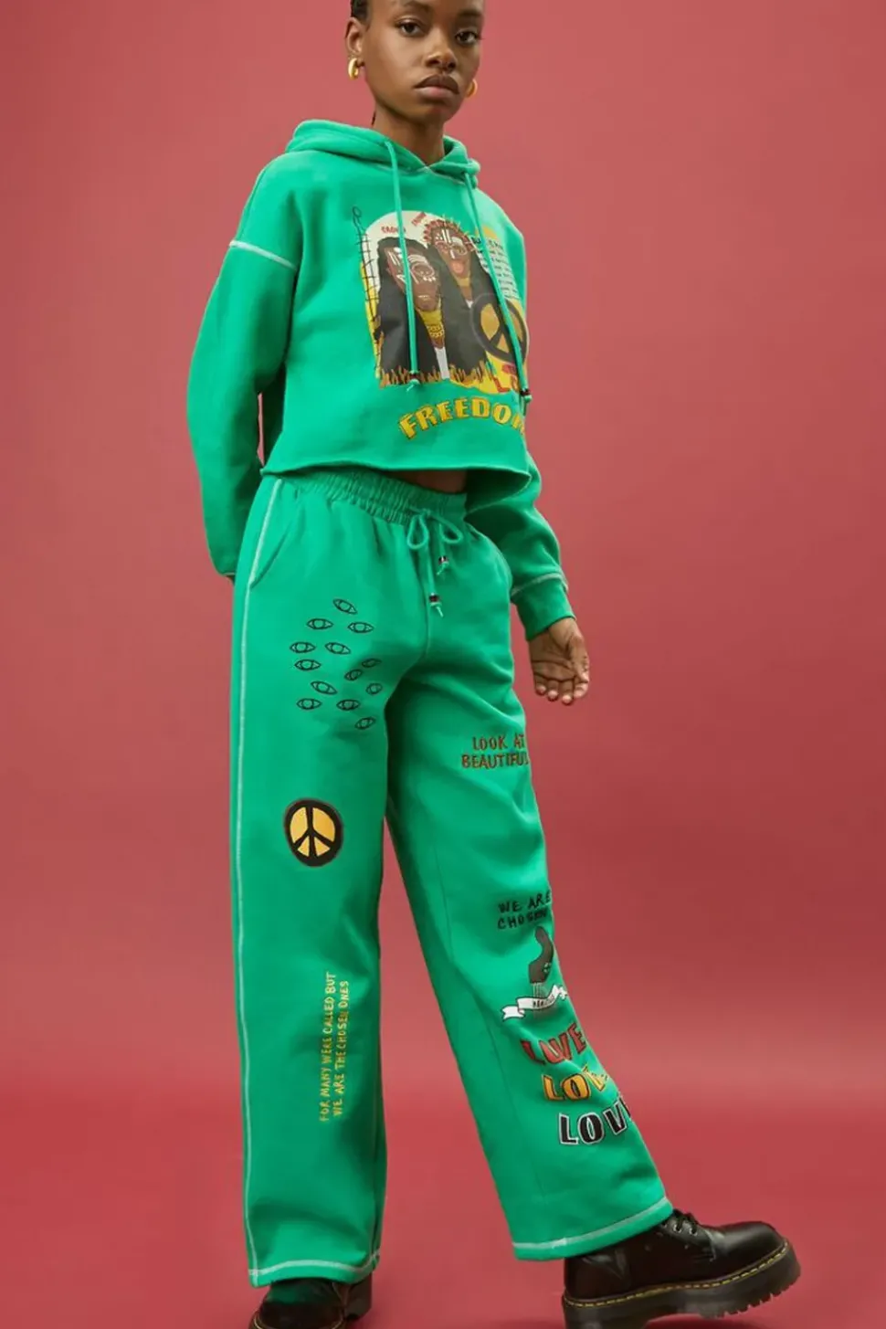 Ron Bass Embroidered Sweatpants