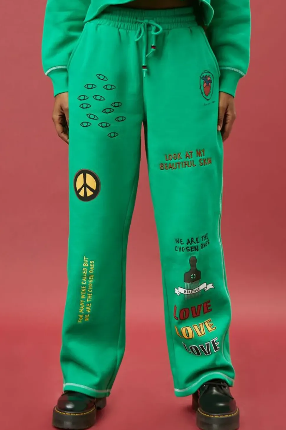 Ron Bass Embroidered Sweatpants