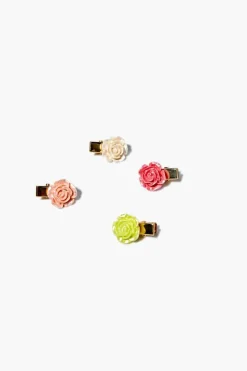 Rose Hair Clip Set
