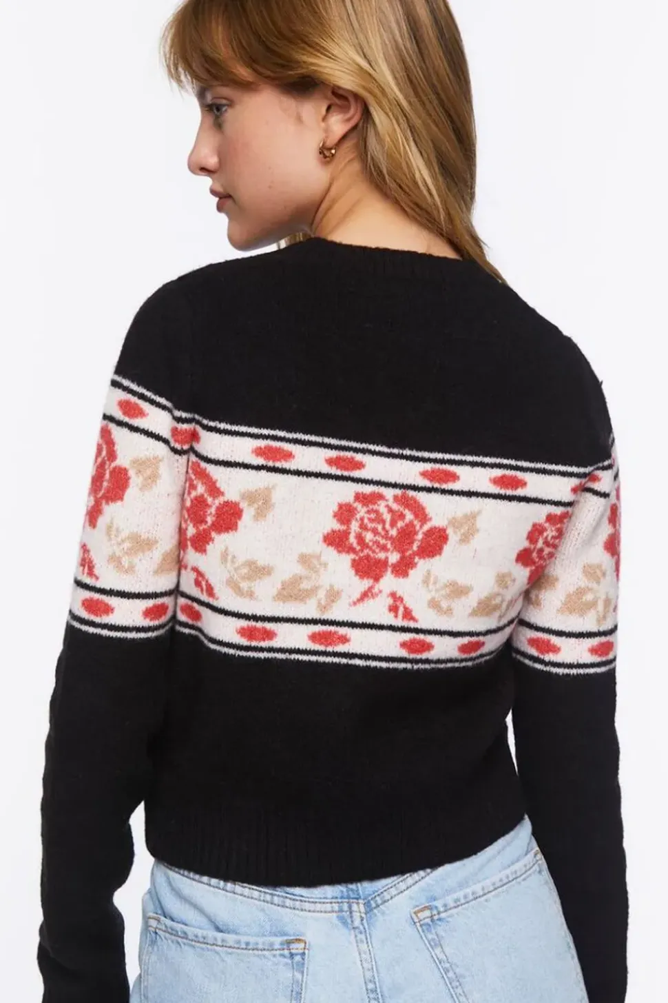 Rose Print Sweater
