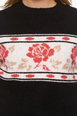 Rose Print Sweater