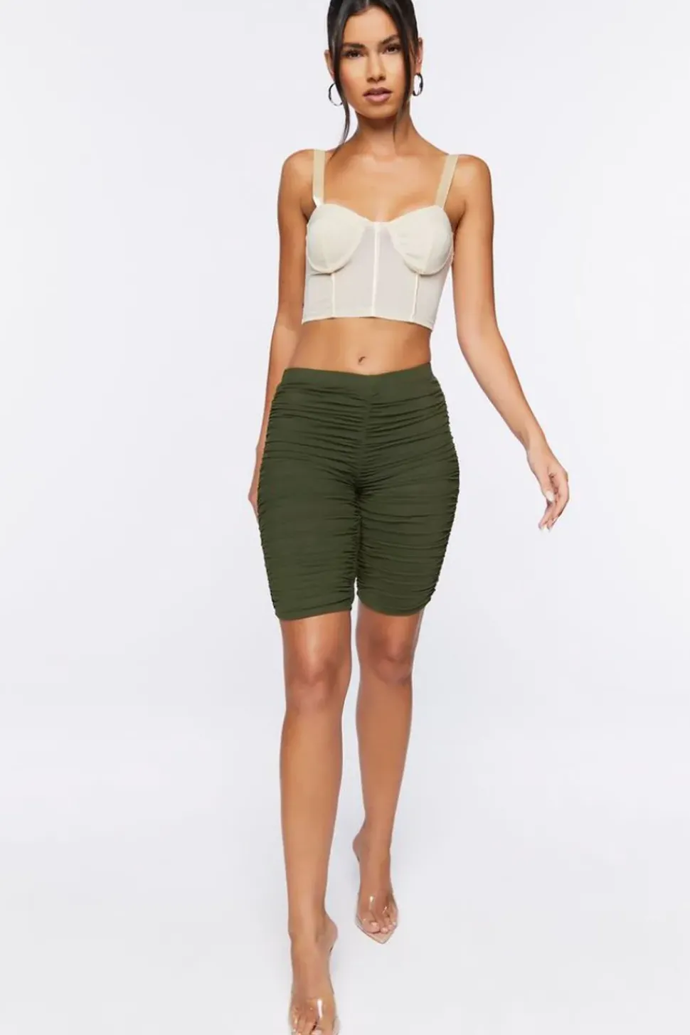 Ruched Biker Shorts