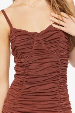 Ruched Bodycon Mini Dress