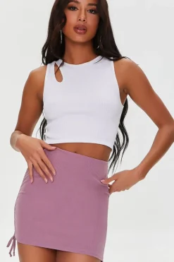 Ruched Bodycon Mini Skirt