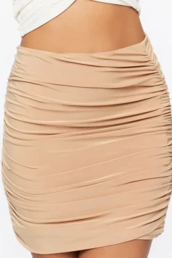 Ruched Bodycon Mini Skirt