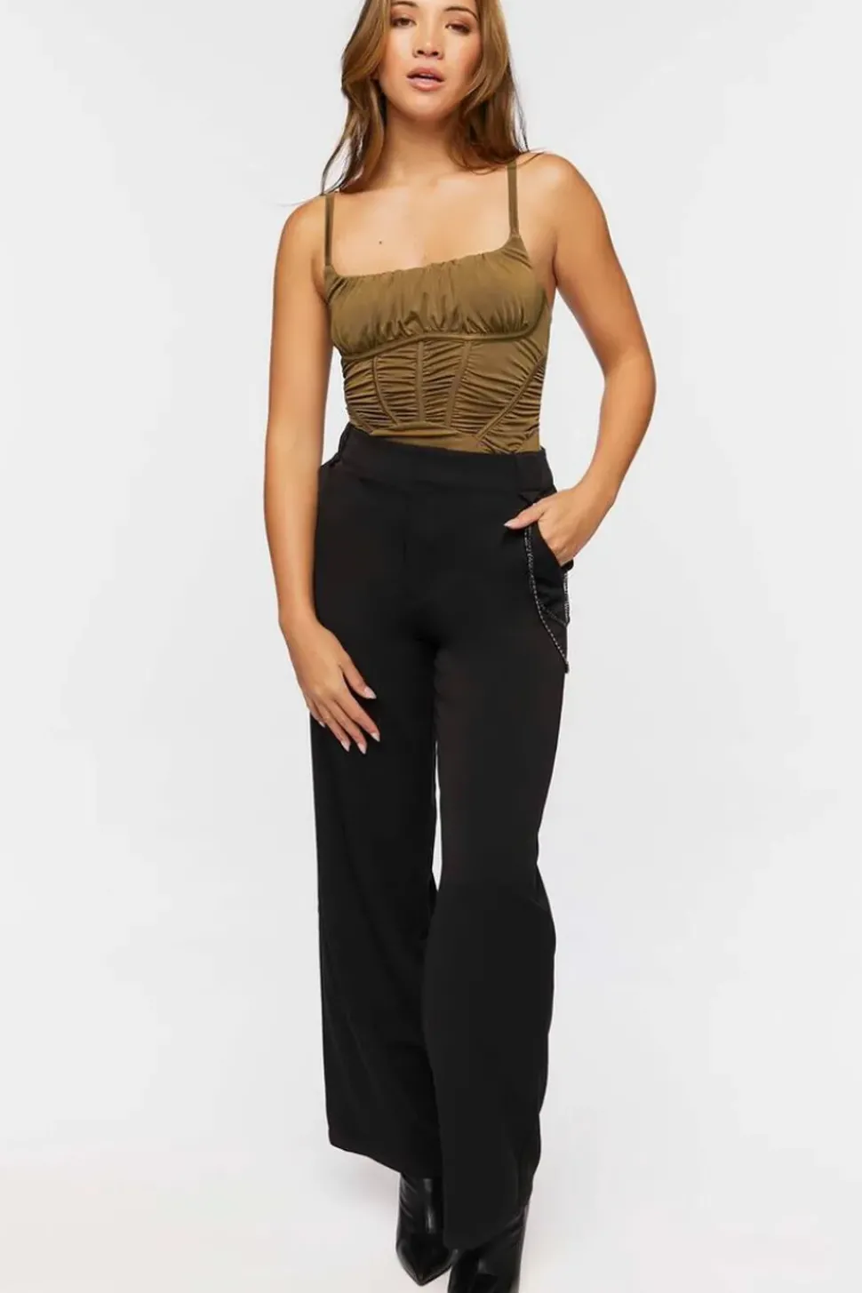 Ruched Cami Bodysuit