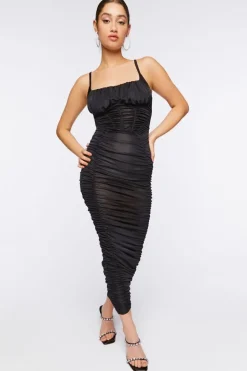 Ruched Corset Maxi Dress