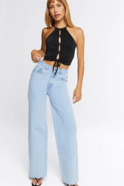 Ruched Cutout Cropped Cami
