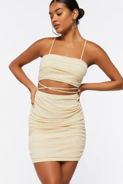Ruched Cutout Mini Dress