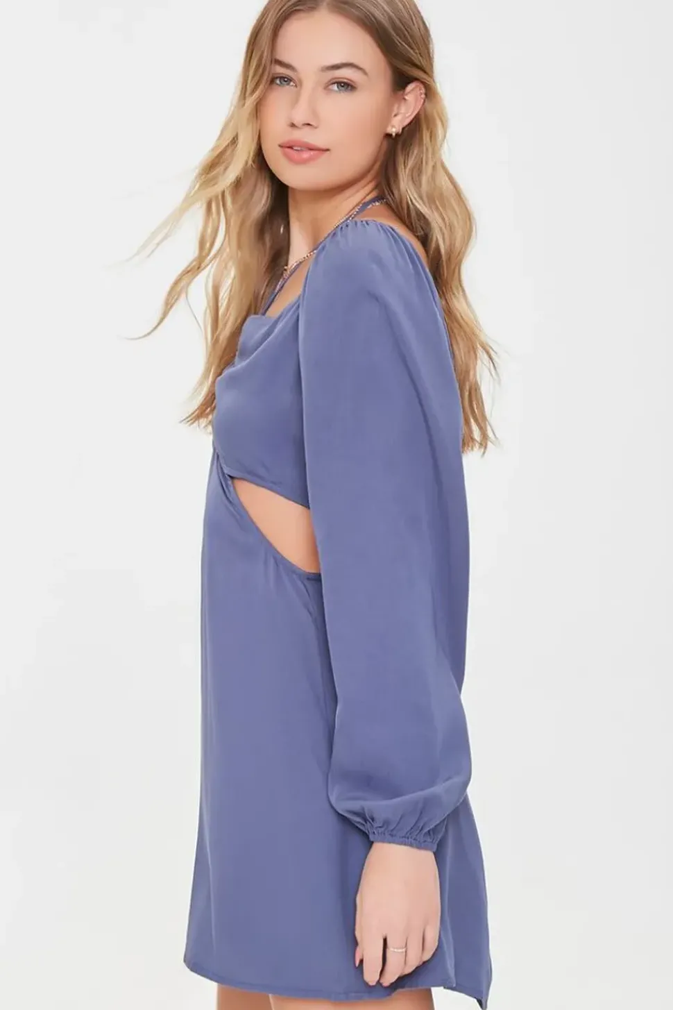 Ruched Cutout Mini Dress