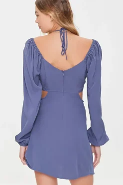 Ruched Cutout Mini Dress