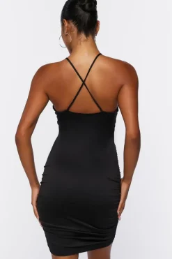 Ruched Cutout Mini Dress