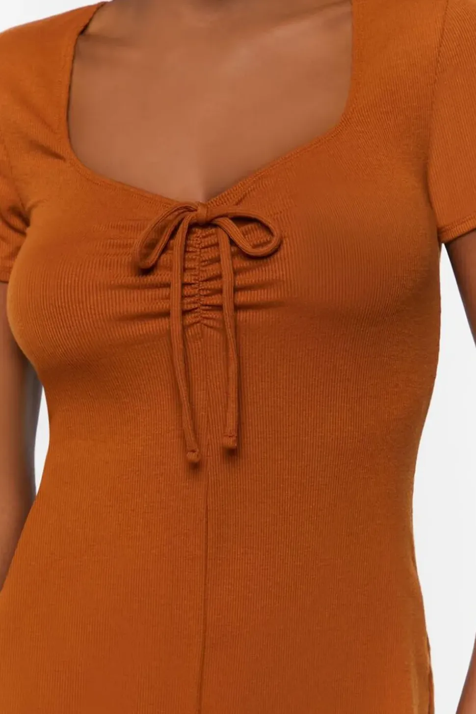 Ruched Drawstring Lounge Romper