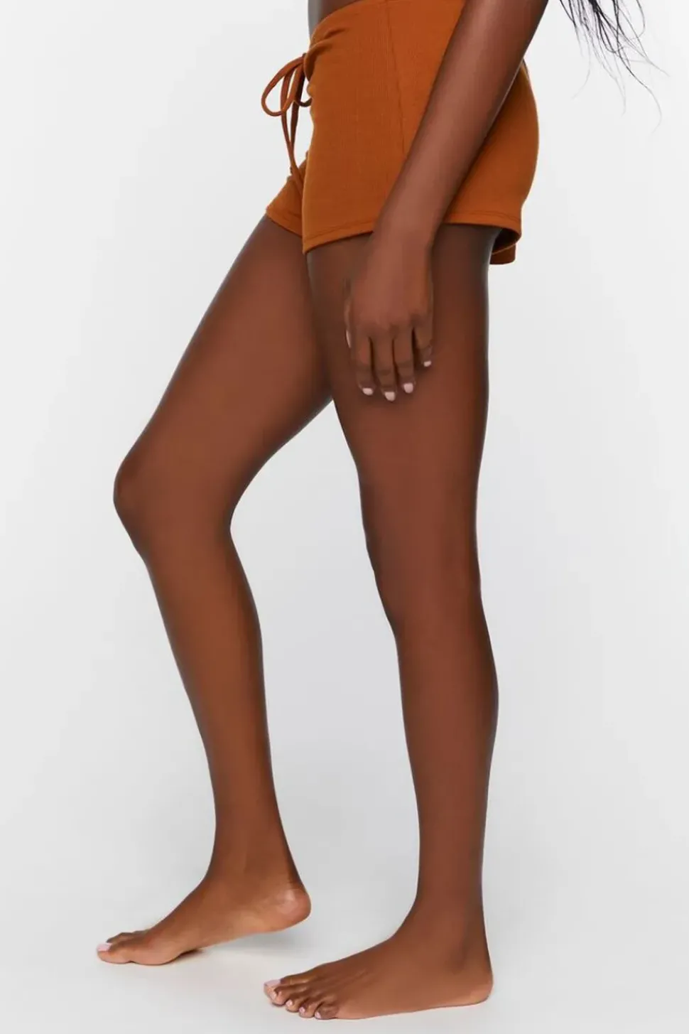 Ruched Drawstring Lounge Shorts