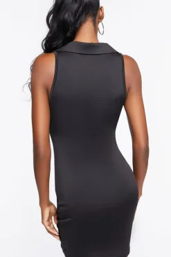 Ruched Drawstring Mini Dress